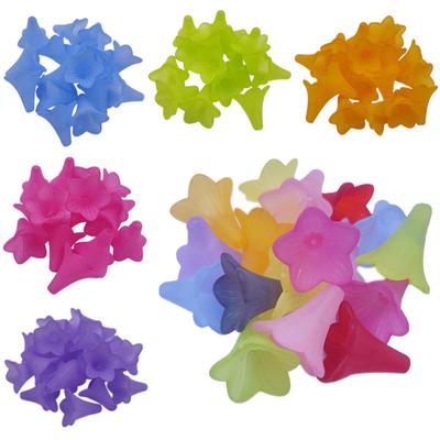 30 Pezzi Accessori Fai da Te Perline Acriliche Cappucci Fiore di Bella Mattina Creazione di Gioielli Collana Bracciale Ciondolo