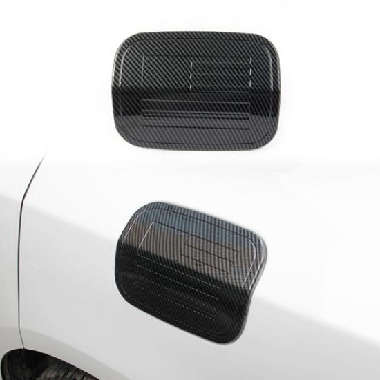 Carbon fiber style exterior fuel tank gas door cover trim fit for Dodge Charger