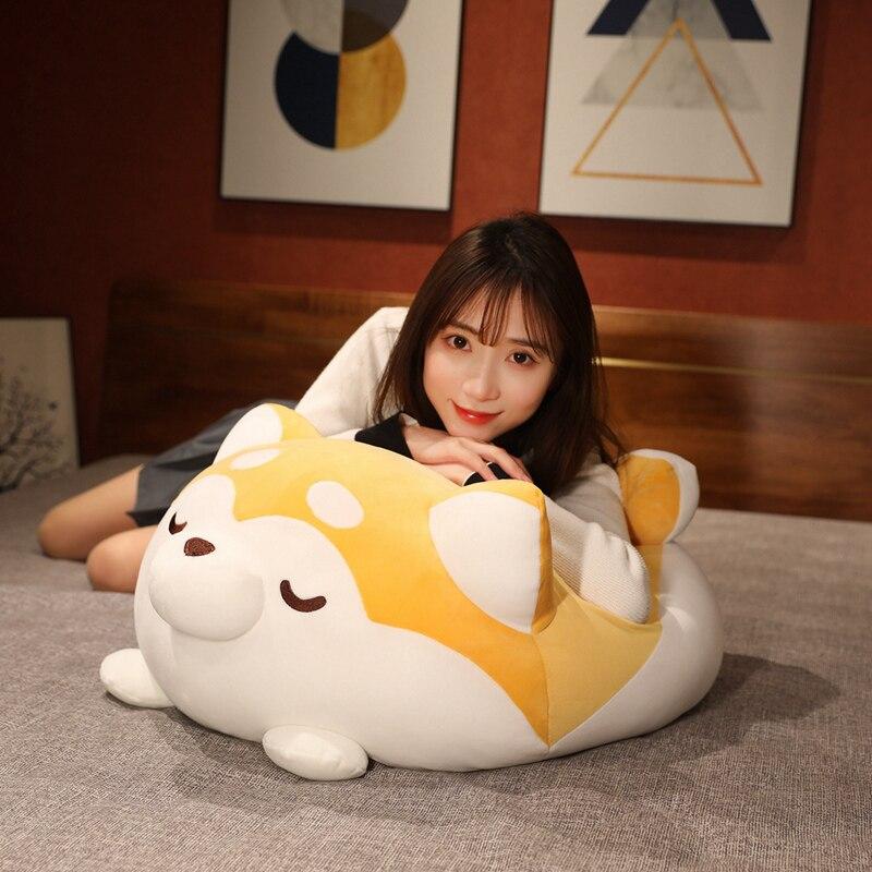 30 -70cm Kawaii Husky Plush Toys Lovely Fat Animal Plush Pillow Stuffed Soft Dolls Sleeping Cushion Girls Nice Birthday Gift
