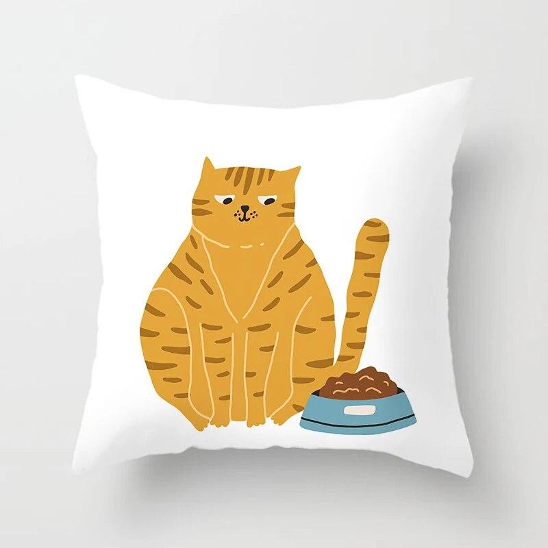 Totenkopf Katze Schwarz Heimdeko Kissenbezug Unartig Sofa Autodekoration 45x45cm Kissenbezug Quadratisch Polyester