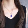 [COAI] Natural Lapis Lazuli Teardrop Birthstone Necklace for Women