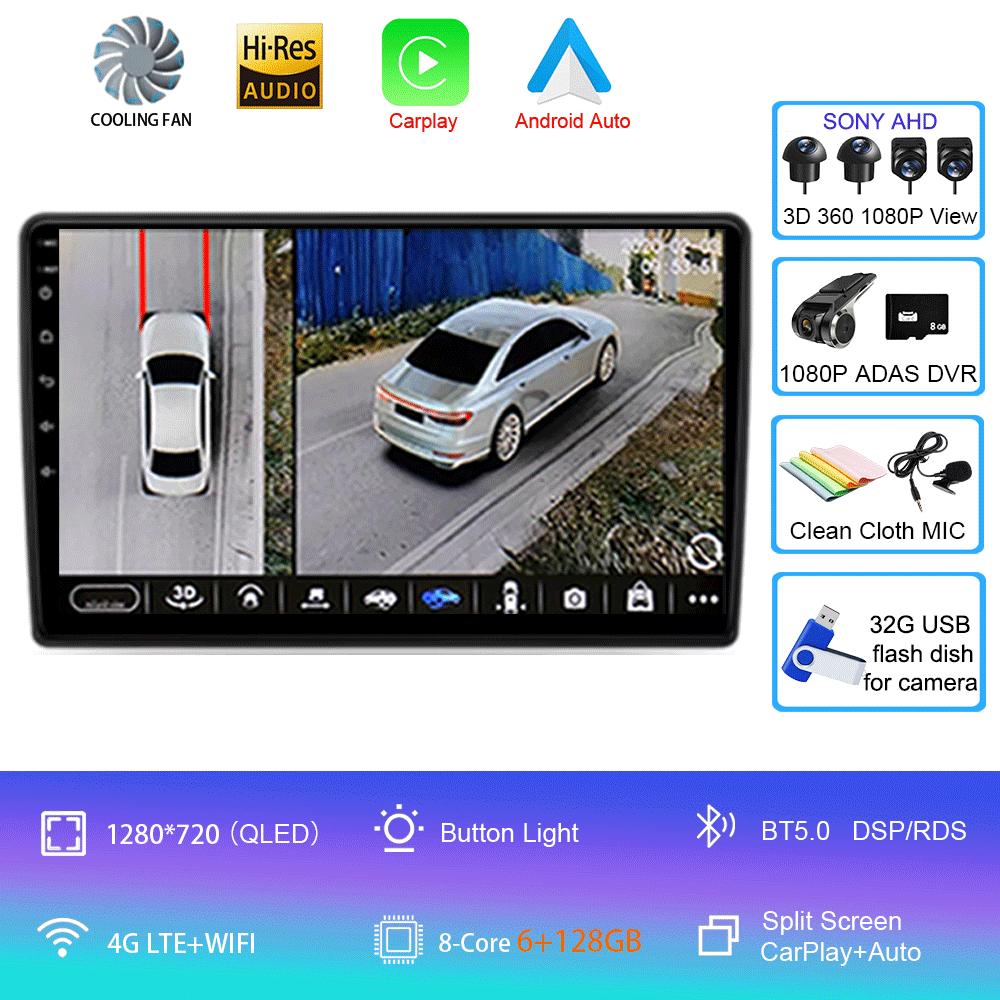 For Toyota Corolla Auris 2013 -2016 Android 14 Car Radio 4G GPS Navigation Carplay Audio Stereo Multimedia Auto DVD 2Din 2 Din