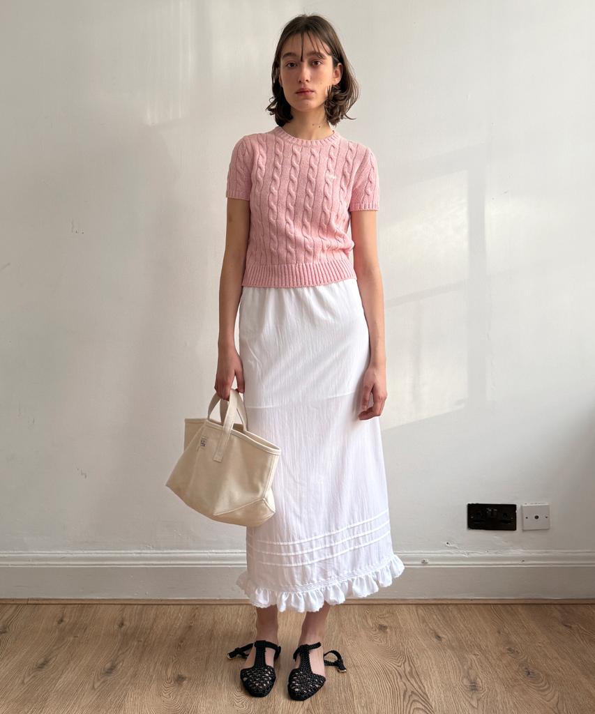 SINOON Sinoon Logo Twisted Knit (Melange Pink)