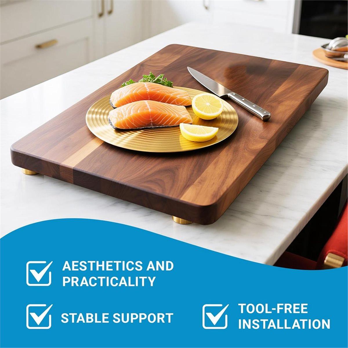 

8 Pack Brass Cutting Board Feet with Non Slip Pads,Rubber Feet for Cutting Board,1 Inch Rubber Feet Solid Brass China Mainland