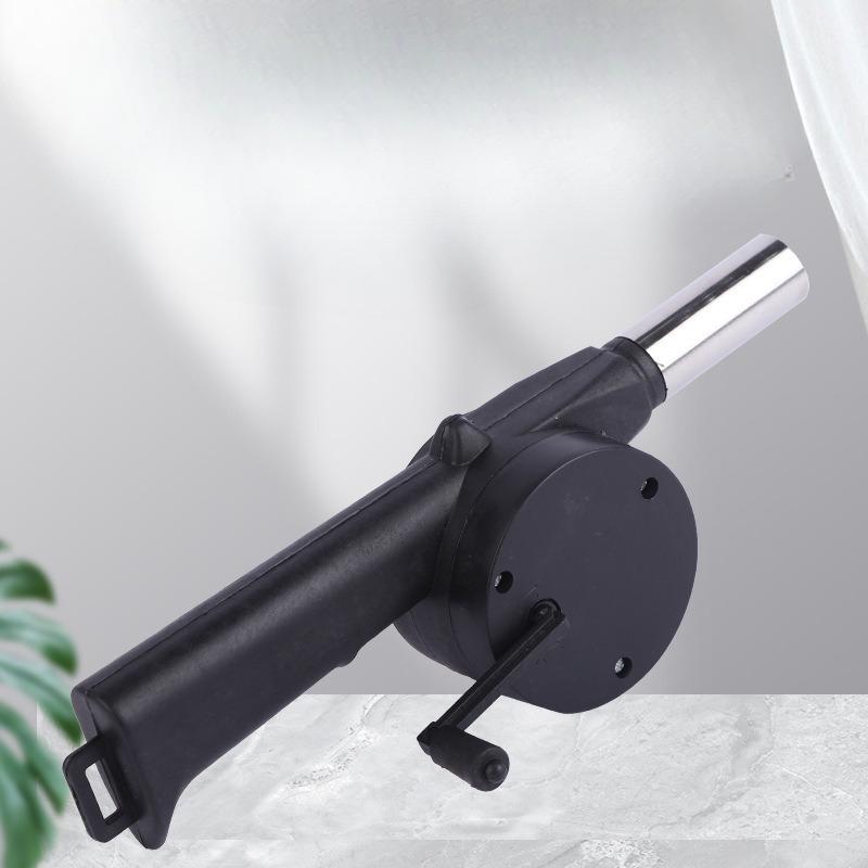 Manual Hand Crank Fan for Outdoor BBQ and Camping, Portable Fire Blower for Charcoal and Wood Stove Ignition