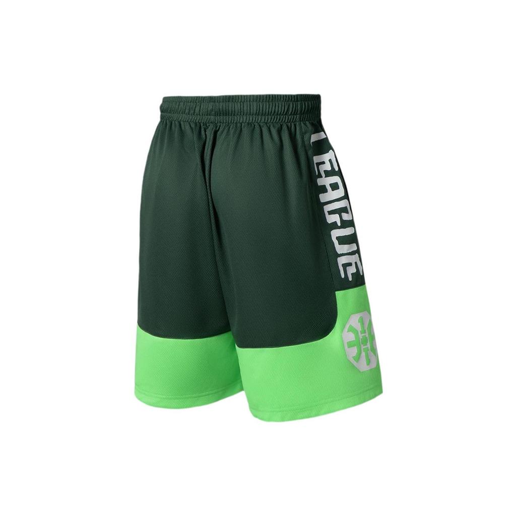 Li Ning Basketball Collection Casual Shorts Men's Estate Green Fluorescent Acid Green AAPR371-5