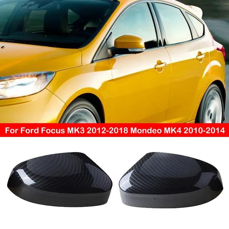 For Ford Focus MK3 2012-2018 Mondeo MK4 2010-2014 Car Replacement Rearview Side Mirror Cover Wing Cap Exterior Door Case Trim