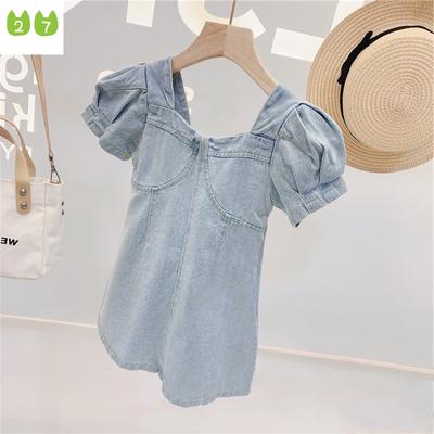 Fashion Girls τζιν φόρεμα Ins Style Παιδικό φόρεμα A-line Casual