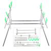 5 Head Aluminum Alloy Fishing Rod Holder Bracket Bite Alarm Telescopic Fish Frame Accessories