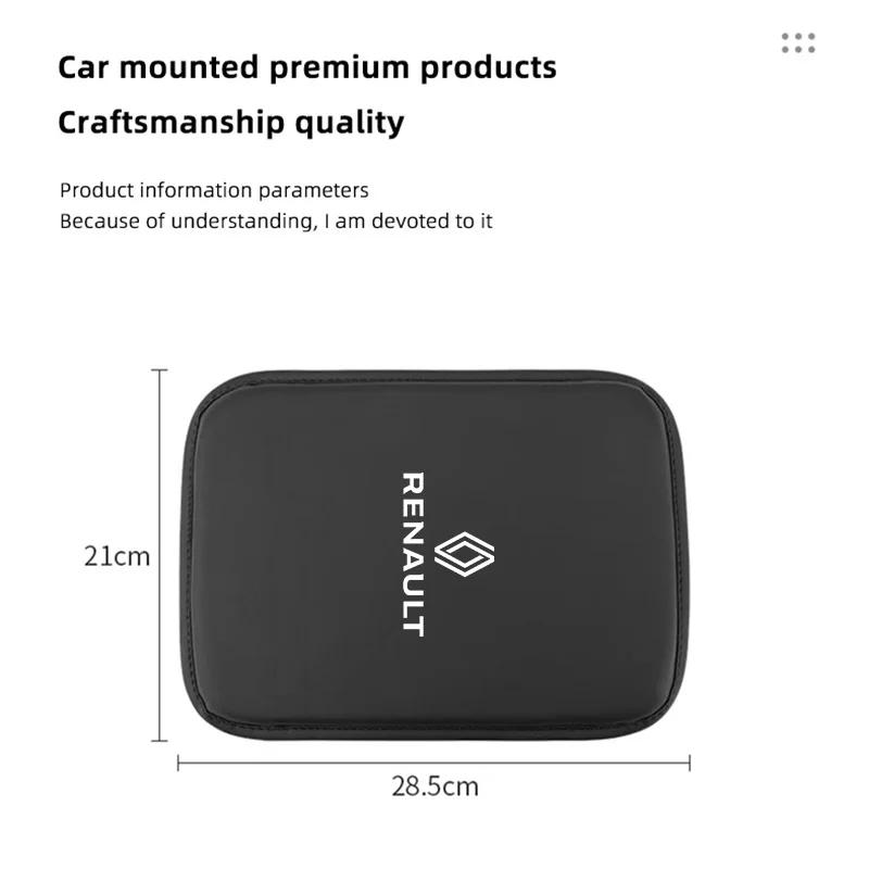 Radkappen für Renault Fluence Latitude Laguna Clio Koleos Megane Espace PU-Leder Auto Armlehnenbox Matte Armlehnenkissen Zubehör
