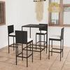 VidaXL 5-Piece Garden Bar Set with Cushions Table and Chairs Patio Lounge Garden Furniture Outdoor 3064830