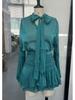 2025 Spring/Summer Bestseller: Temperamental Bow Puff Sleeve Top & Ruched Half Skirt Set