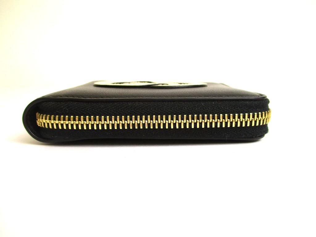 Authentic GUCCI Interlocking G Black Round Zip Bifold Wallet Compact Wallet #a759  Refurbished