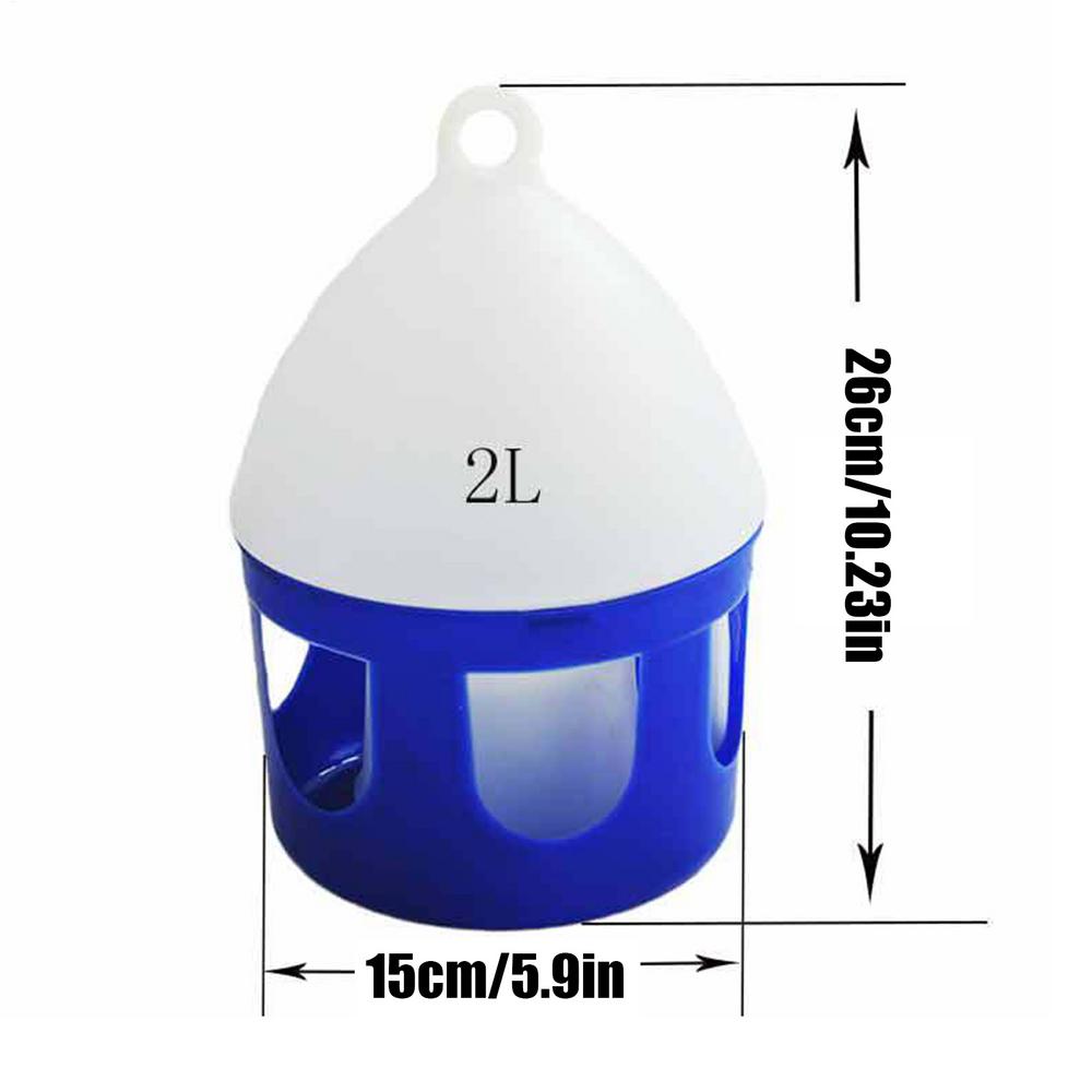 

Pigeon Water Feeder 2L Water Container Removable Spill-Proof Pigeon Waterer for Outdoor Bird Cage Hydration Duck Keeping Brooder