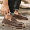 38-46 Handgefertigte Leder Herrenschuhe Lässige Spaltleder Schuhe Herren Slipper Komfortable Laufschuhe Fahrschuhe Mokassins Herren Flache Schuhe