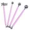 Clay Crafting Tool 4Pcs Polymer Shaping Set, Sculpting Stick with Stainless Set Steel Ball, 4 Size DIY Fondant Pottery Modeling Tools Cake