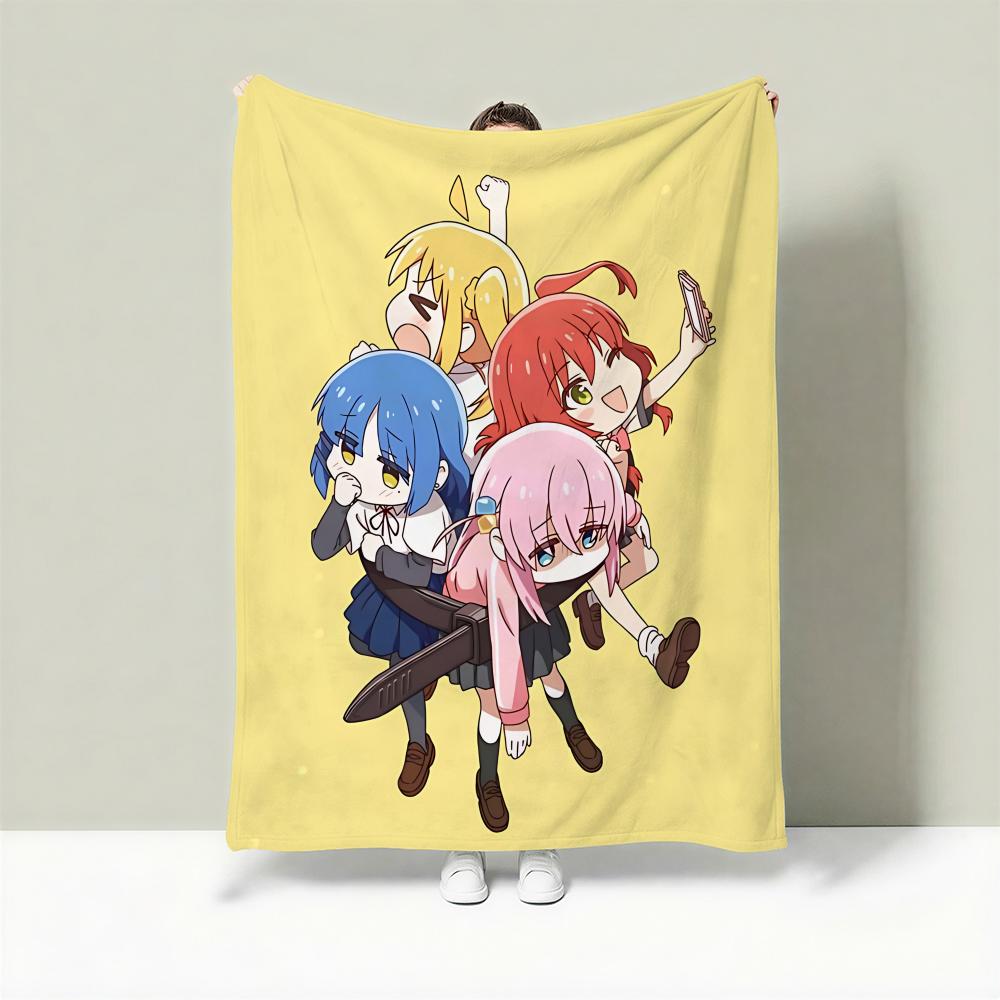 

Anime B-Bocchi the Rock! Throw Lightweight 240g Flannel Blanket Soft Skin-friendly for Summer Cooling 75cmx90cm