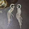 Elegant Tassel Long Earrings: European & American Fashion, High-End Prom & Evening Goddess Style.