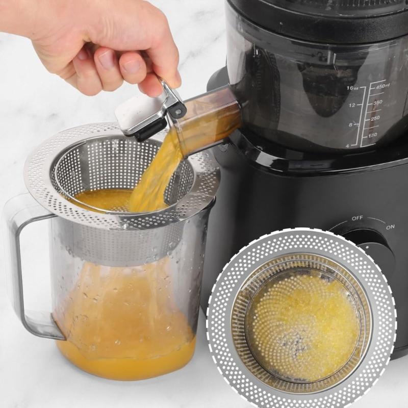 Livsmedelsgodkänd Juicerfilter i Rostfritt Stål Med Små Hål För J2 Kallpressad Juicer Tydlig Juiceuttag Hållbar