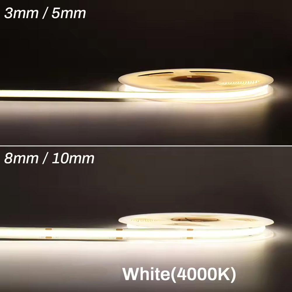 

COB LED Strip Light 5V 12V 24V 320 400 LEDs Flexible Tape 5mm 3mm 8mm PCB Warm White/White High Density Linear Lights 8MM 320LEDS 5V USB 0.5M
