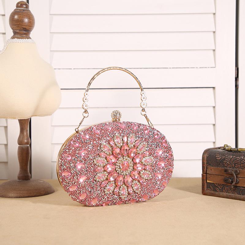 Sunflower Evening Clutch: Stylish Diamond-Embellished Bag for European and American Parties