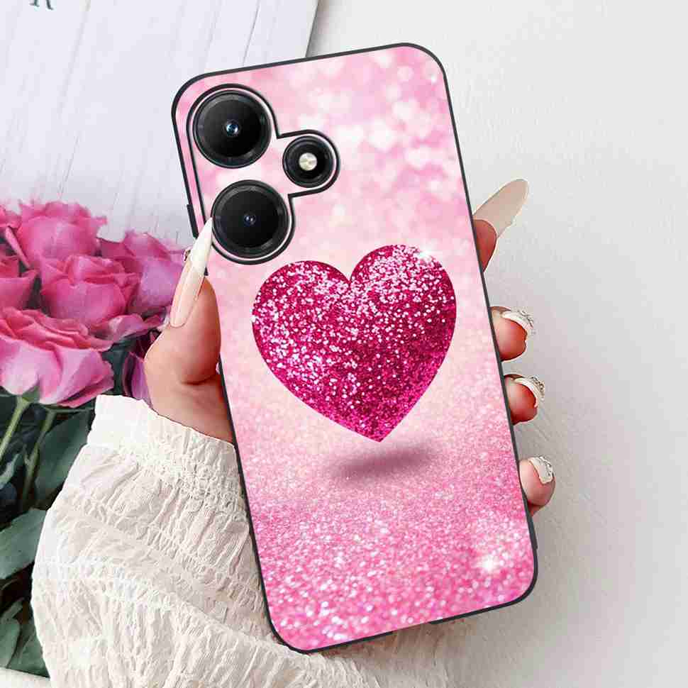 For Infinix Hot 30i 6.56" Case Tiger Luxury Flower Butterfly Silicone Soft Black Cover For Infinix Hot30i 30I X669C Phone Cases