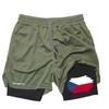 Tschechische Flagge Camouflage Muay Thai Kickboxshorts Herren Damen Unisex Sportbekleidung Doppellagig Schnelltrocknend Atmungsaktiv Training Sport Fitnessstudio Workout