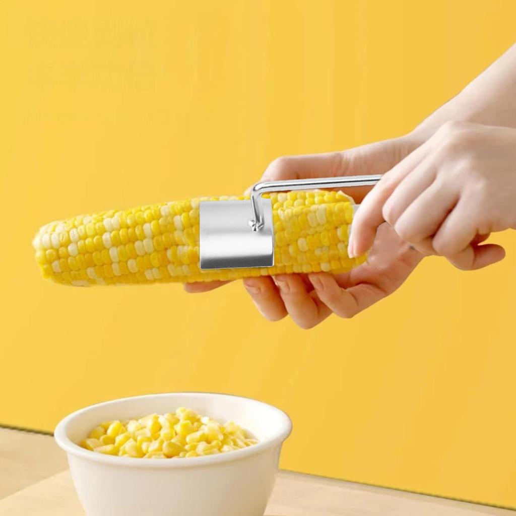 Corn Cob Stripper Stainless Steel Ergonomic Remover 2pieces Corn On The Cob Peeler For Kitchen Vegetable Sweet Salad Home Prep