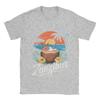Tanzania Zanzibar Africa Tramonto Spiaggia delle Palme Stile di Vita e Cocco Maglietta Estate Cotone Manica Corta Abbigliamento Vintage