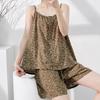 Japanese plaid suspender pajamas women can wear outside in summer with chest pads, loungewear, anti-bumping cotton and silk suit, advanced sense