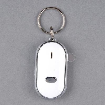 Porte-clés - HOMDOX - Sifflet - LED Rouge - Plastique Blanc