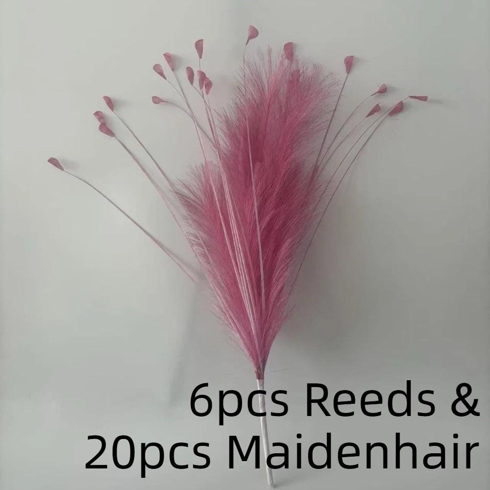 Fireworks Maidenhair Grass Artificial Reed Plant Bouquet Pampas Grass Wedding