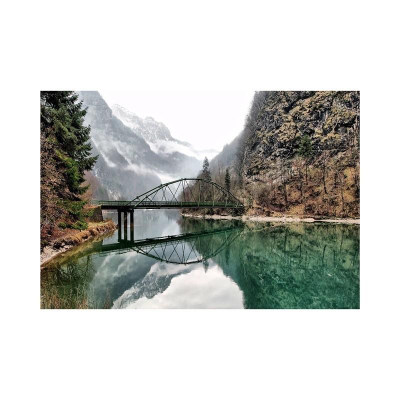Spectacular Nature Wall Art Modern Print Featuring Aurora Waterfalls Mountains Serene Landscape Living Room Decor
