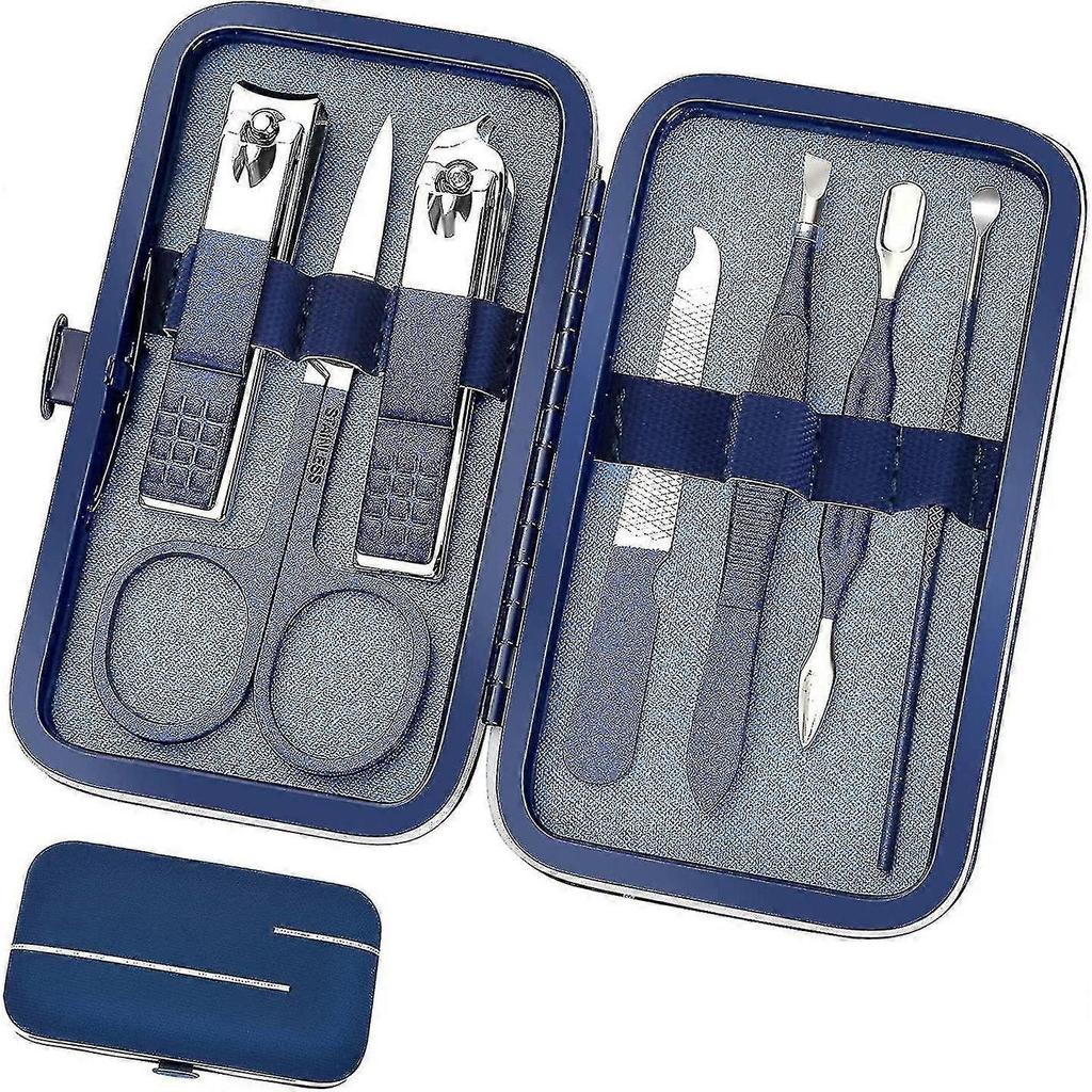Manicure Set, 7 In 1 Professional Manicure Set Women Men Nail Care Tools, Professional Stainless Steel Nail Clipper Kit With Travel Leather Groomi PXC