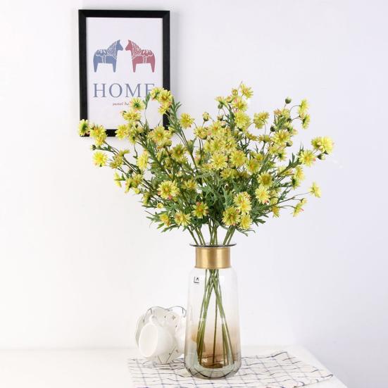 1 db Mű Kis Margaréta Művirág Levelekkel Otthoni Esküvői Kávézó Dekoráció