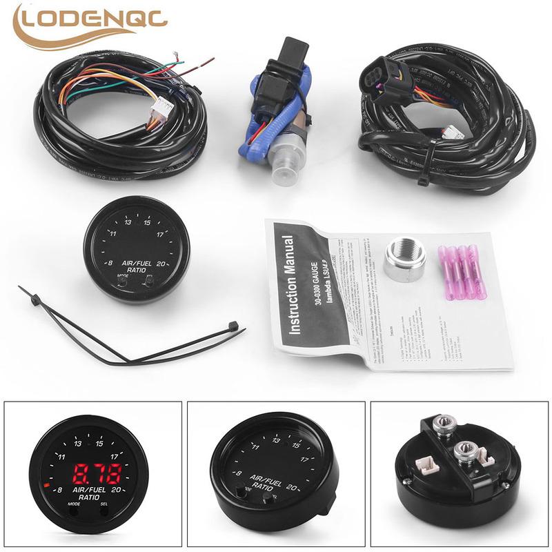 30-0300 X-Series Wideband O2 Air Fuel Ratio Gauge Kit LSU 4.9 Oxygen Sensor AFR Sensor Controller Gauge 0258017025