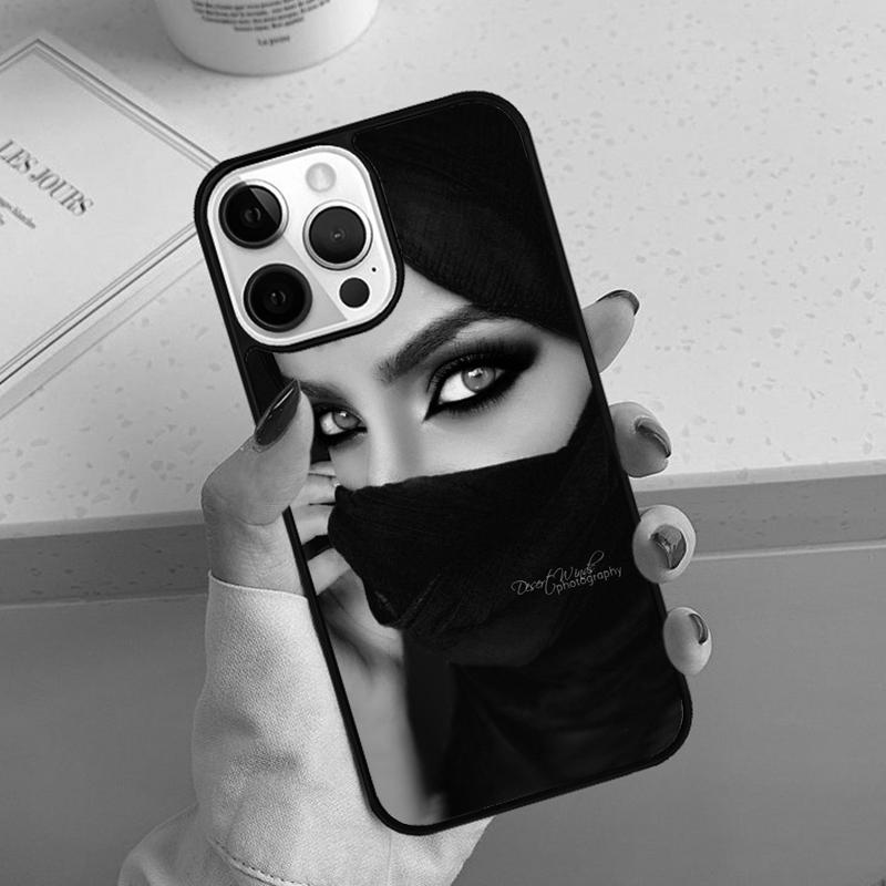 

Arab Woman With Niqab Face eye Phone Case For iPhone 17 Air 11 12 13 14 15 16 Pro Max Cover For iPhone 17 Air Max Plus iPhone 11pro max