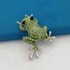 Exquisite Full Crystal Frog Brooch Badges For Women Men Fashion Creative Bag Clothing Brooch Pin