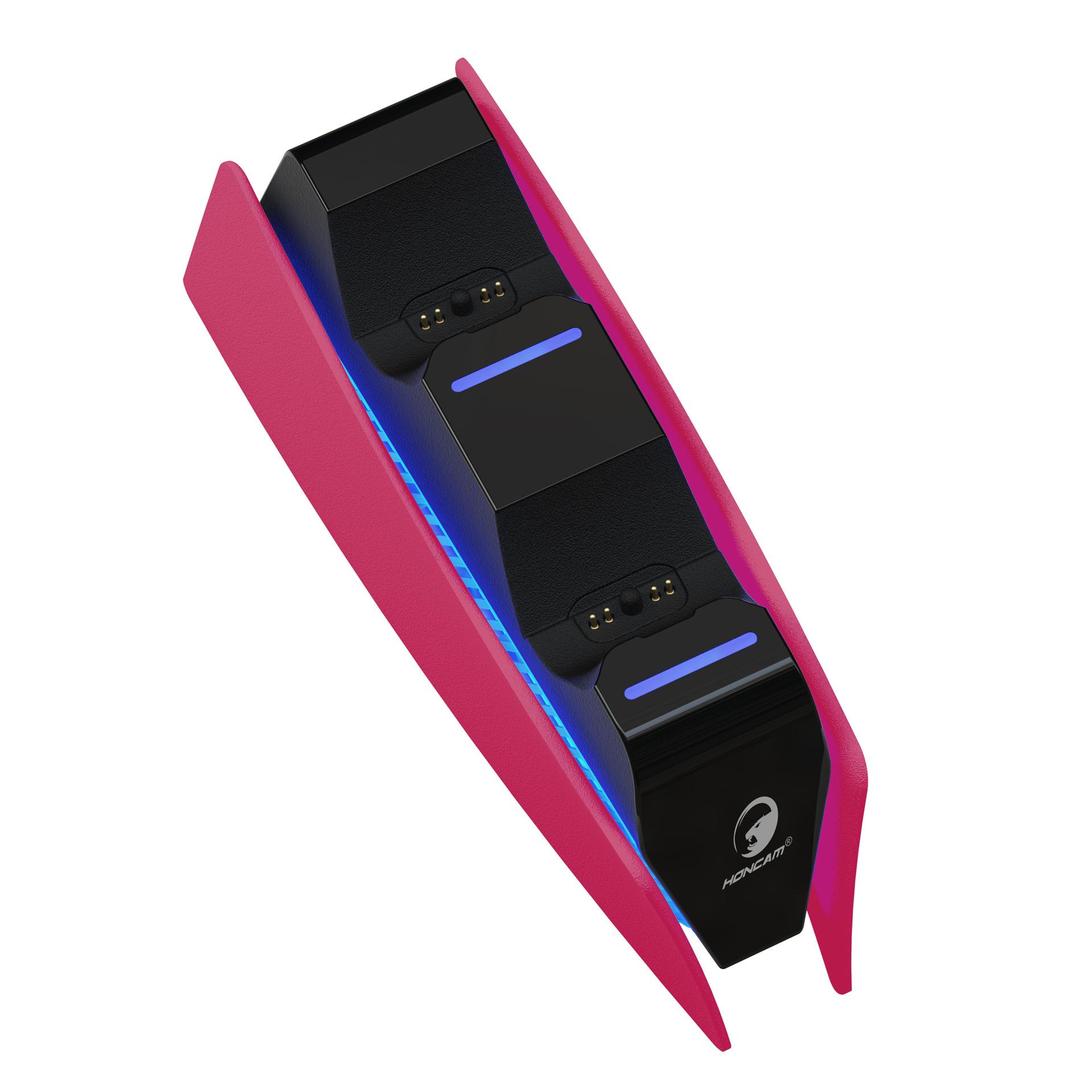 

Зарядное устройство для двух контроллеров PS5, док-станция для быстрой зарядки со светодиодным индикатором для контроллеров Dual Sense для PlayStation5 16*6.42*5.55cm красный