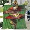 Art Sun Wukong Monkey King Soft Plush Sofa Bed Throwing Cartoon Picnic Blanket Modern Flannel Blanket Printed Comforter Gift