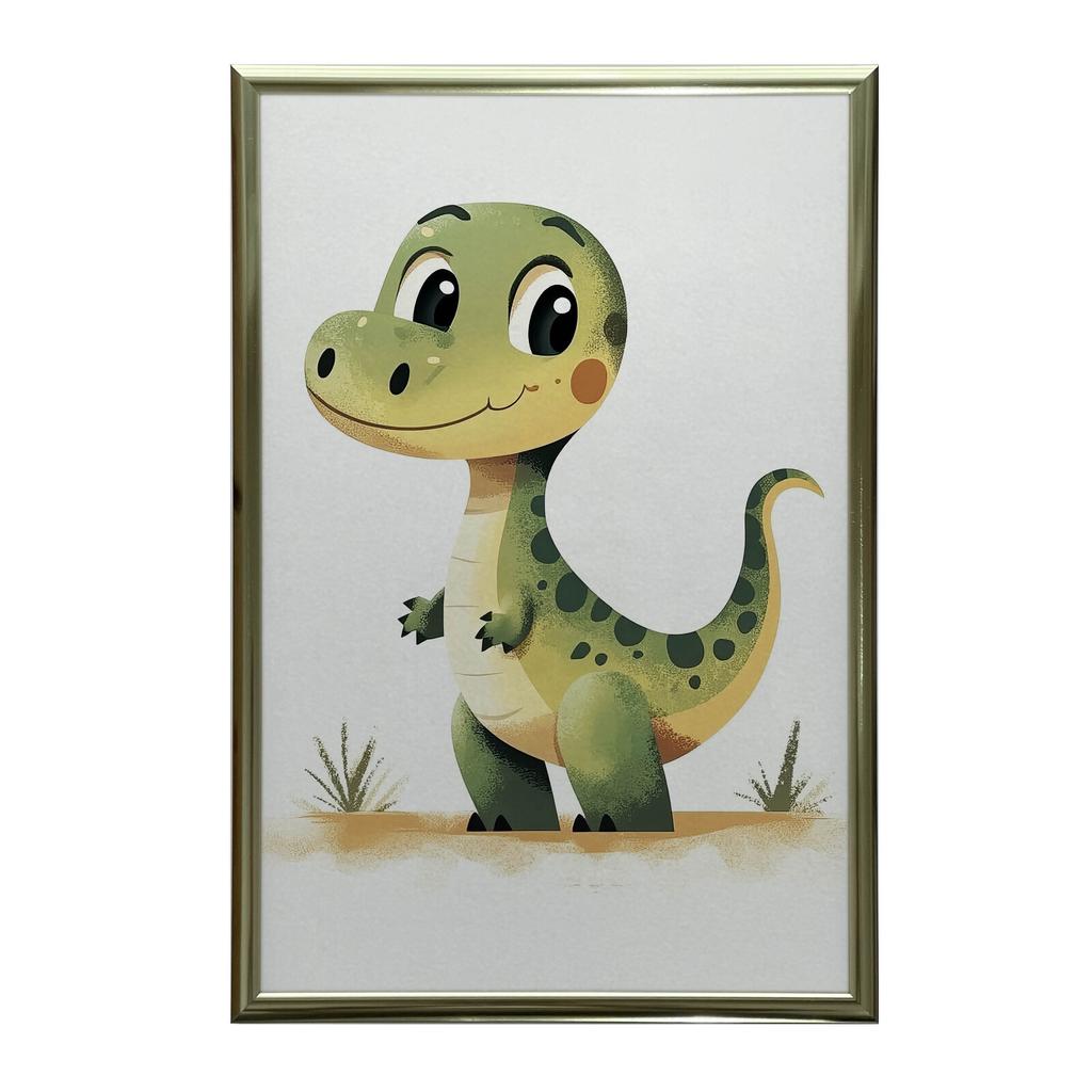 Uśmiechnięty Dinozaur Uśmiechnięty Dinozaur, 70X100 Cm, Bez Ramy, Płótno Premium Na Blejtramie
