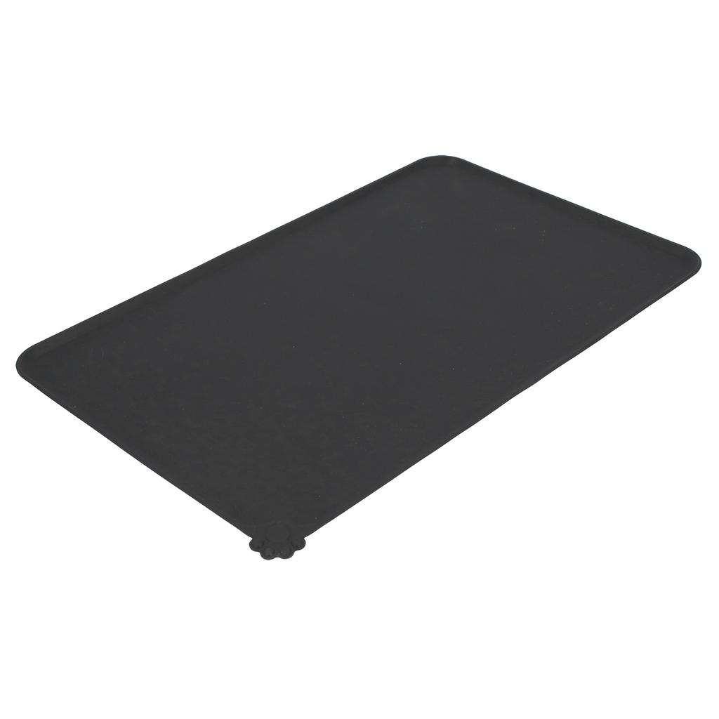 Silicone Placemat Leakage Proof Waterproof Non Slip Pet Feeding Bowl Mat Accessory(Black )