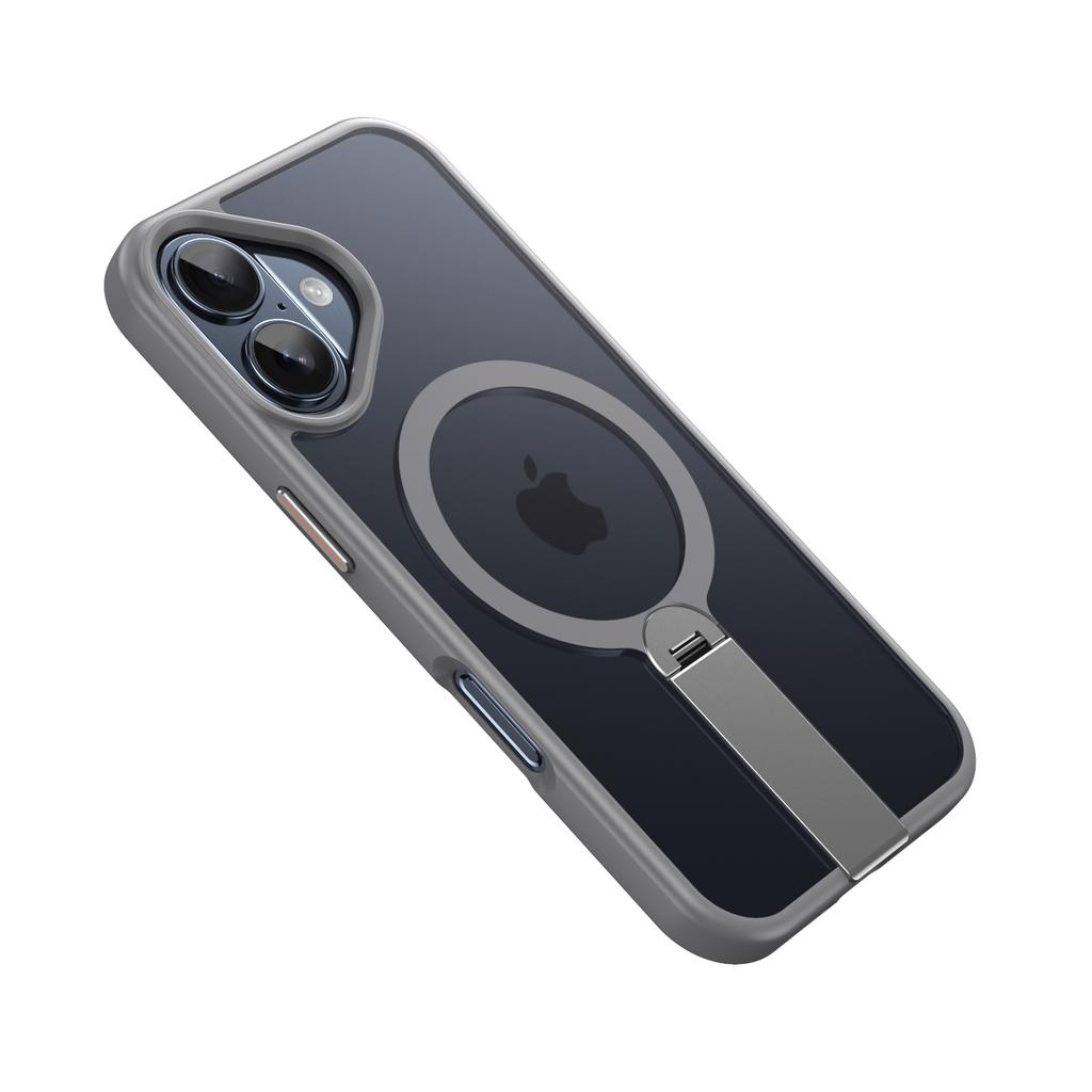For iPhone 16 Plus Case Compatible with MagSafe Rotating Straight Kickstand TPU+PC Matte Phone Cover
