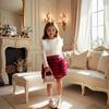3-7Y Girls' Long-Sleeve T-Shirt + Skirt Children's Half-Skirt Spring/Fall Princess Tulle Skirt Long-Sleeve T-Shirt Puffy Skirt Set
