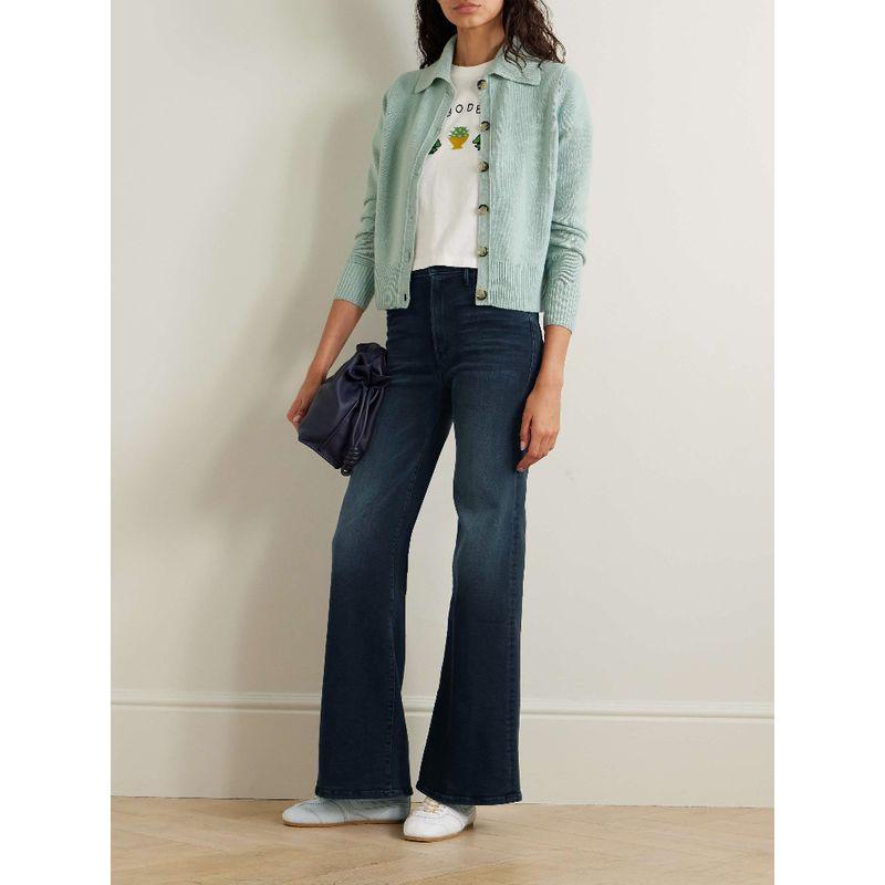 

Foreign Trade Export USA Angel Home Dark Black Visit Old Spring and Autumn High Waist Slimming Stretch Slim fit Trumpet pants Jeans C product Angel trumpet visits Old Blue 8