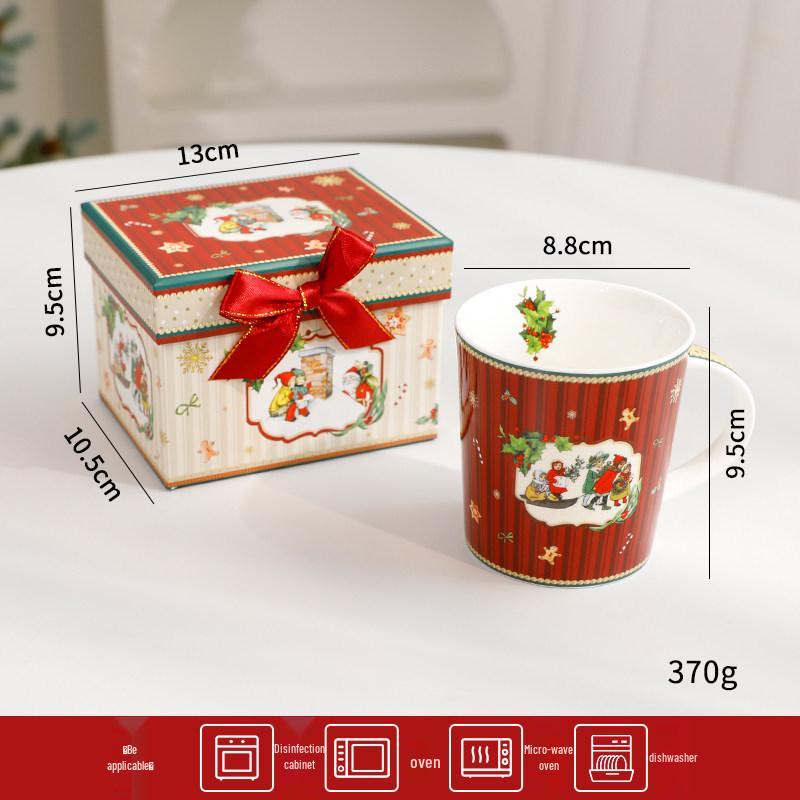 Festive Ceramic Christmas Tableware & Tea Set with Decorative Ornaments