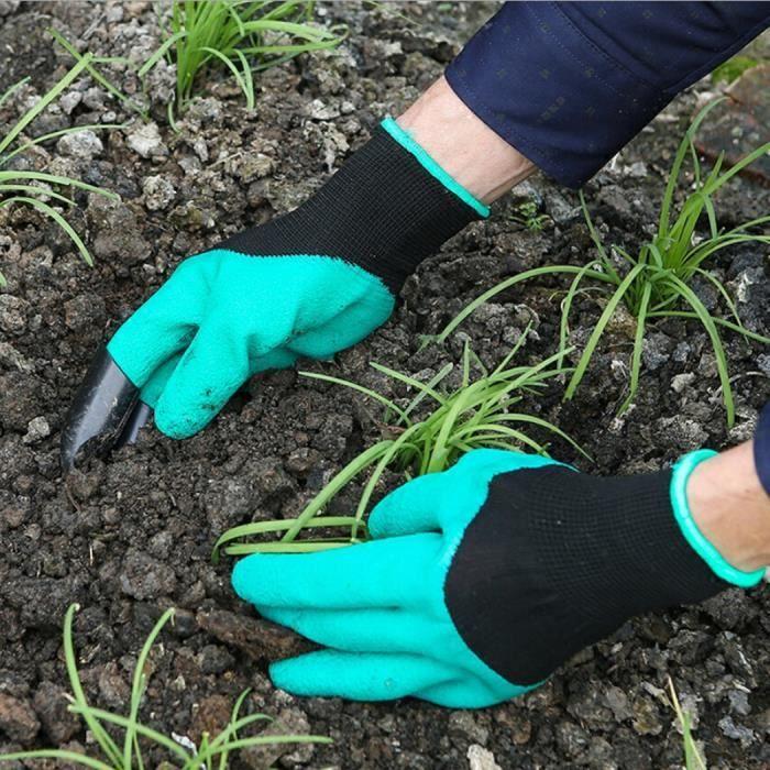 Schnittfeste wasserdichte Gartenhandschuhe COXEER - Unisex - Silikon - Schwarz - Einheitsgröße