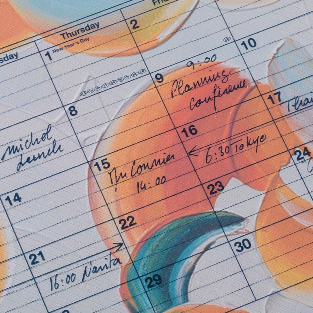 2026 Miesięczny B6 Od stycznia Notes Yoshiki Letni Planner, Blok, Wariant, 2026, Kalendarz, Mały, Okamura, Fala, Znaczniki, 26WDR-NB5-OBL