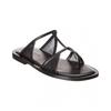 Ferragamo Gioventu Leather Sandal Black