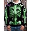 Skull Men's Hoodie Long Sleeved Hoodie Autumn/ Winter Streetwear Top Retro Casual Men's Hoodie Oversized Clothing